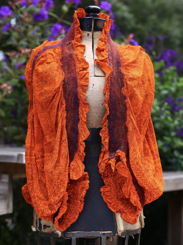 SOLD "Elephants" Sleeved Wrap